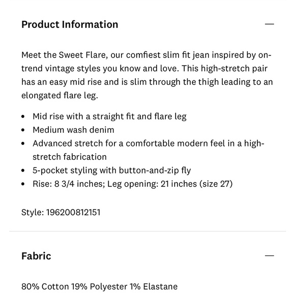 Lucky Brand. Size 27/4. Slim-fit,midrise, boot, cut - Picture 3 of 7